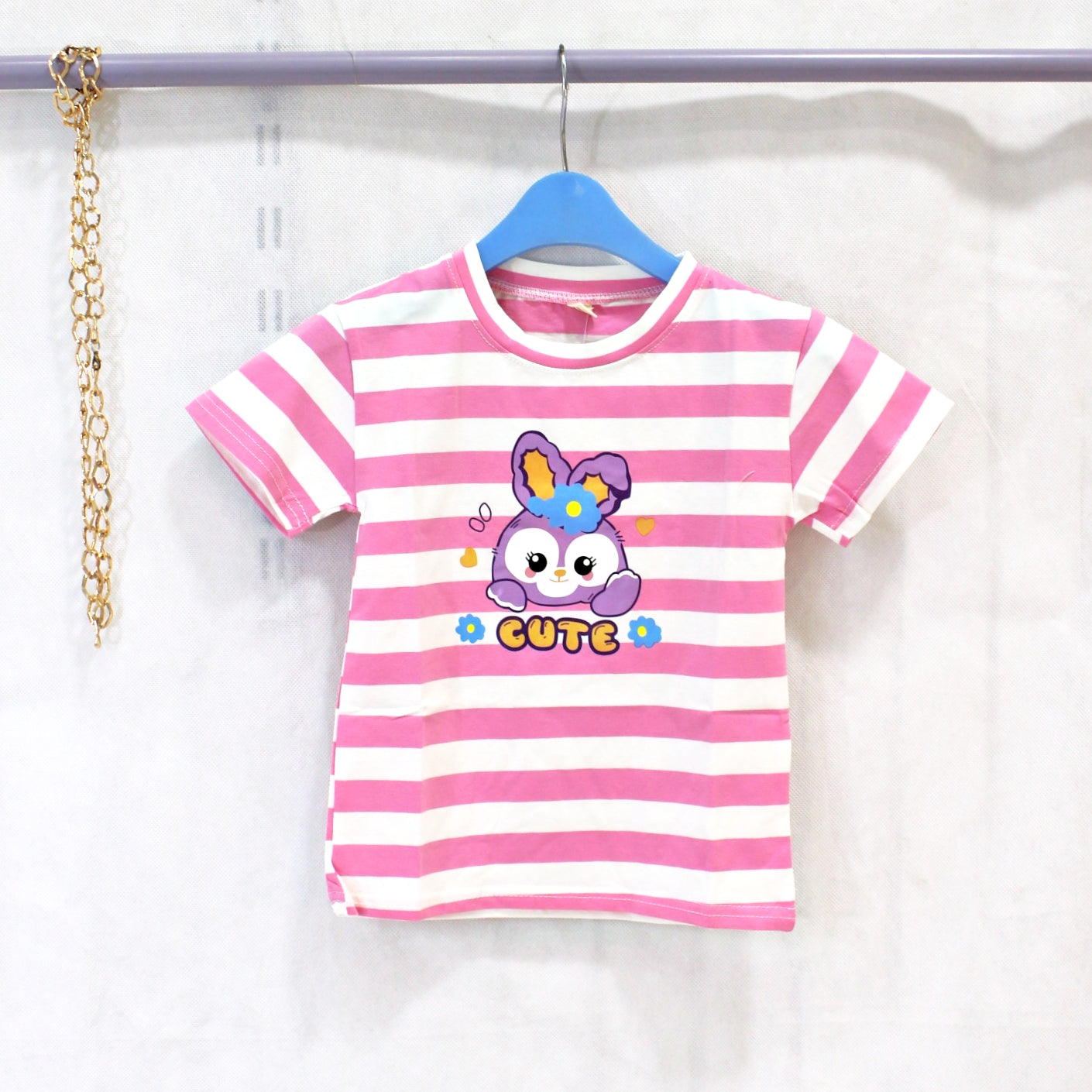 Baby Girl Line Top Wtih Print