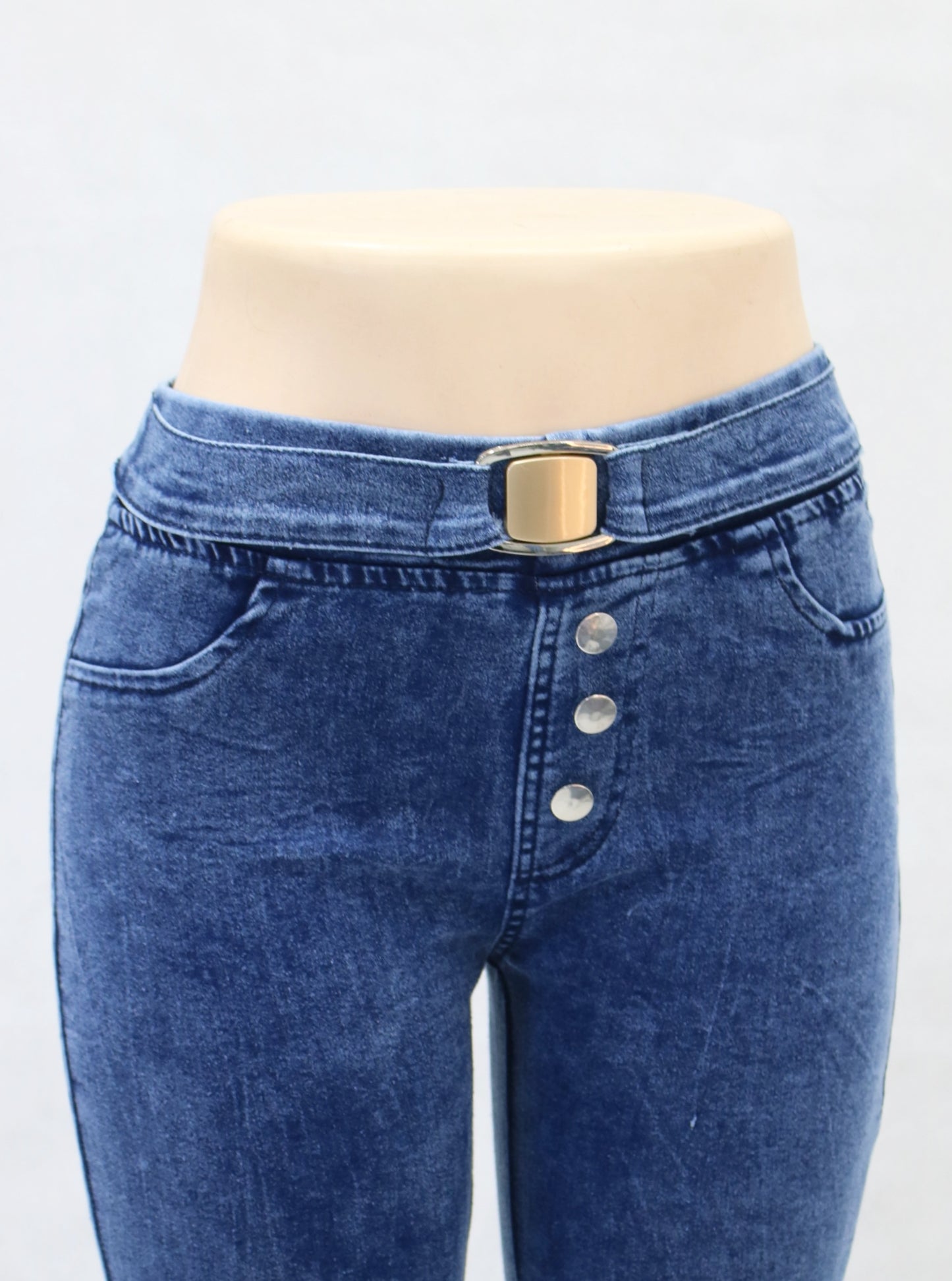 Women Jeans Belt Flare Pent