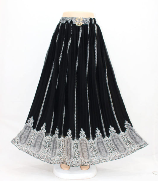 Chiffon bottom print skirt